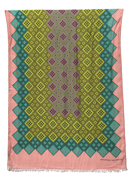 Jonathan Sounder Scarf, Baobab, chartreuse