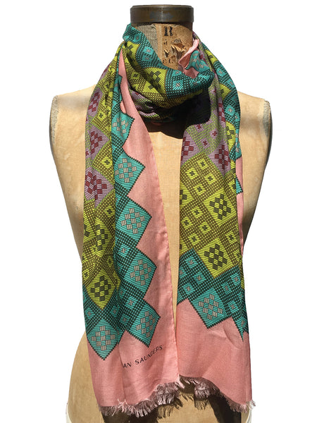 Jonathan Sounder Scarf, Baobab, chartreuse
