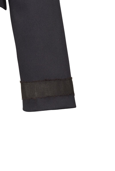 Atelier Francesca Navy Jacket with Black Grosgrain Detail