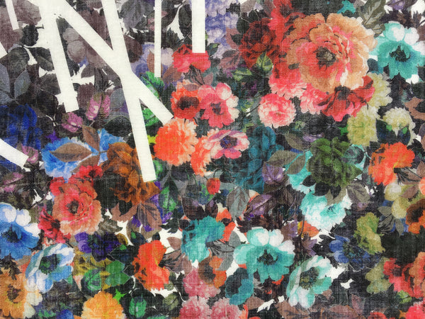 Jonathan Sounder Scarf, Garden, multi colored floral