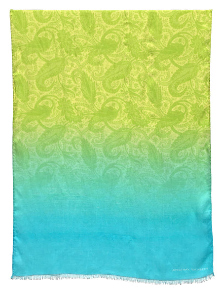 Jonathan Sounder Scarf in Turq & Lime
