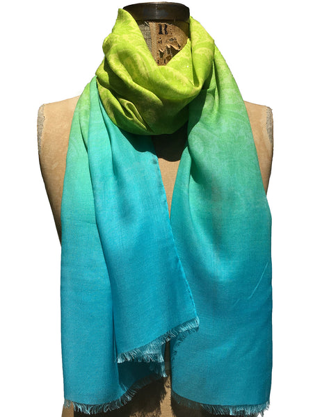 Jonathan Sounder Scarf in Turq & Lime