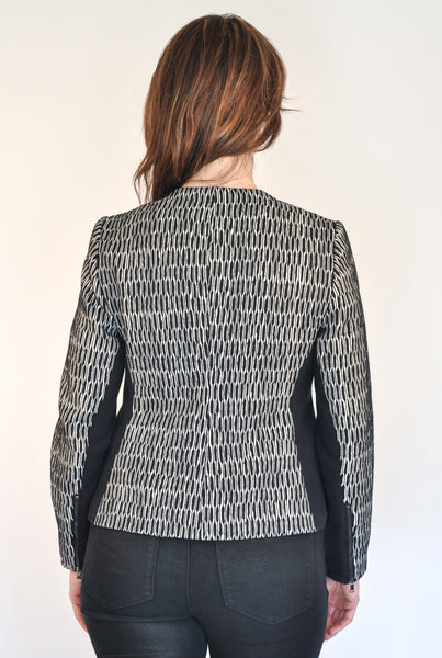 Back View of Black & White Atelier Francesca Moto Jacket