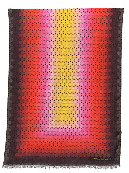 Jonathan Sounder Scarf, Summer, sunset colors.