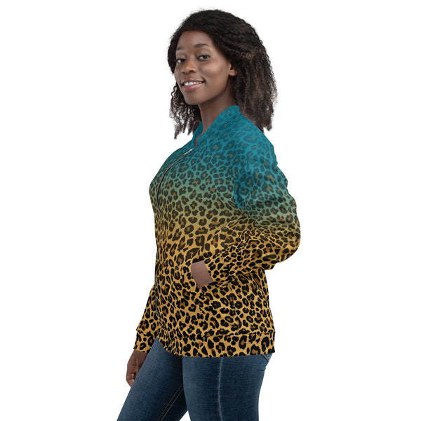 Alchemy Rising Ombre Leopard Bomber Jacket