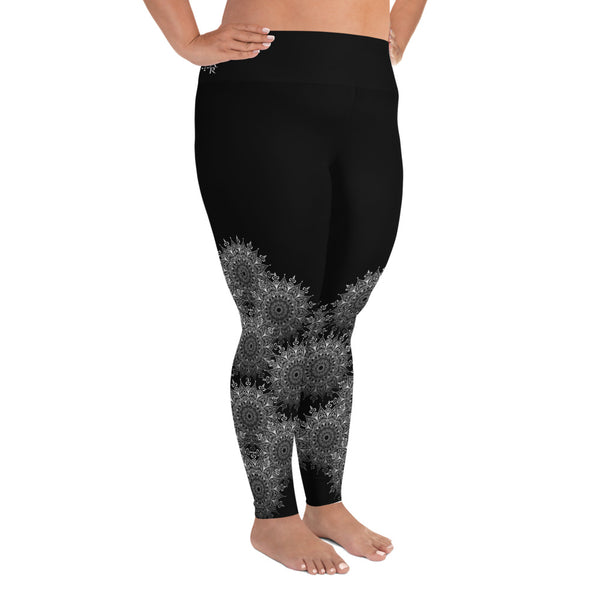 Alchemy Rising, Lacy Mandala Leggings Plus – Soft Black