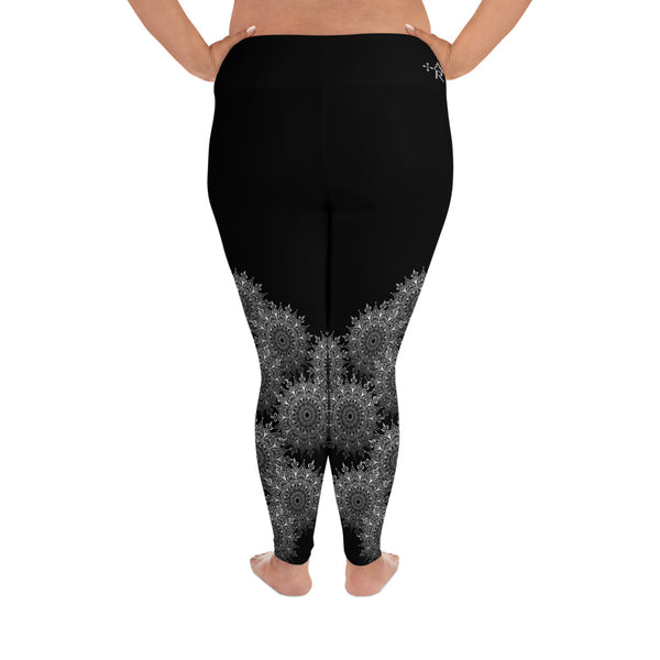 Alchemy Rising, Lacy Mandala Leggings Plus – Soft Black