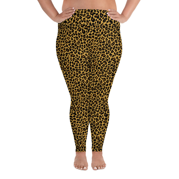 Classic Leopard print, plus size leggings. Print on demand.