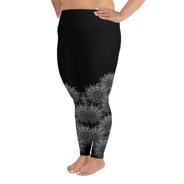 Alchemy Rising, Lacy Mandala Leggings Plus – Soft Black