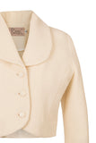 Atelier Francesca Winter White Shrug collar and button details