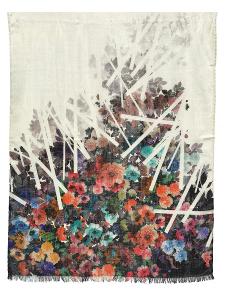 Jonathan Sounder Scarf, Garden, multi colored floral