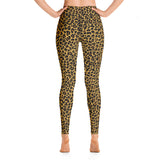Back view of classic leopard print leggings. Print on demand