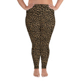 Vintage  Leopard print, plus size leggings. Print on demand